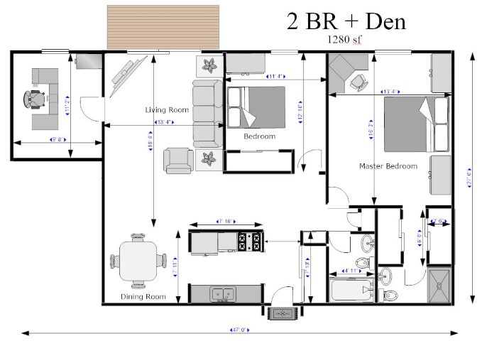 2BR+Den With Dimensions 2012
